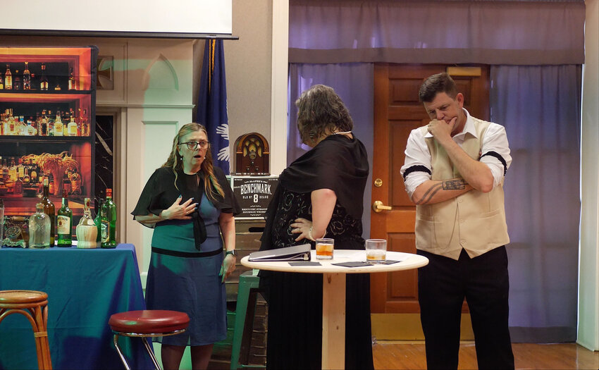 From left, Dawn Gauvreau, Alison and Thomas Pulcher star in Habitat for Humanity inaugural Murder at the Prohibition Harbor fundraiser for its up-and-coming ramp building program on Sept. 20.