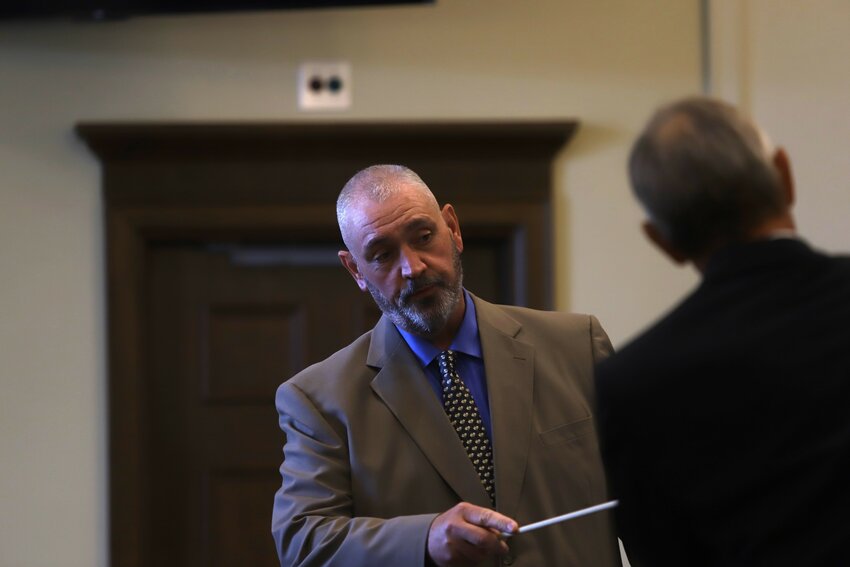 Lee Correctional Institution Associate Warden Edward Tisdale testifies on Day 1 of State of South Carolina vs. Stephen Green. Green is on trial for his alleged involvement in the 2018 riots that occurred at Lee CI that left seven inmates dead and several injured.