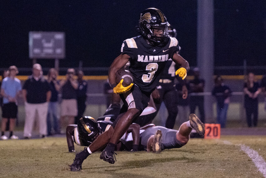 Manning's Jeffrey Ceasar returned two kicks for touchdowns against Atlantic Collegiate on Friday.