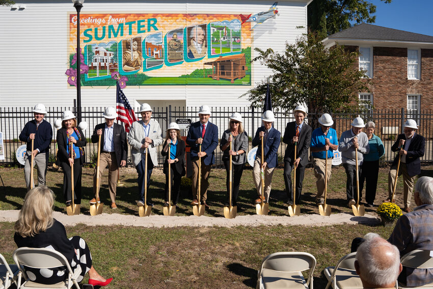 Sumter Museum held its groundbreaking for the new Sumter Military Museum on Wednesday, Oct. 16, with community members and leaders holding the shovels.