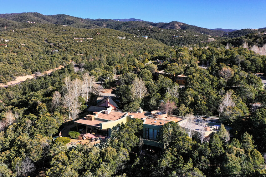 The house owned by the late actor Gene Hackman and his late wife, Betsy Arakawa,  in Santa Fe, New Mexico.