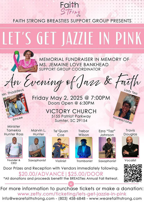 Faith Strong will host its annual &quot;Let's Get Jazzie in Pink&quot; on Friday, May 2.