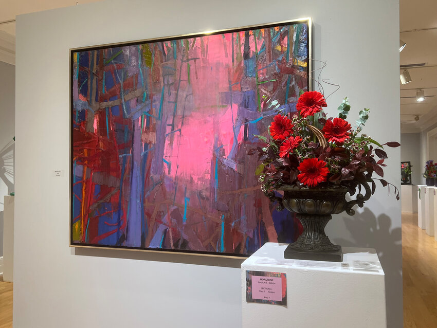 Entries in the second-annual Mary Hinson Flower Show respond to paintings by renowned artist Brian Rutenberg. The show was held April 17-19 at Sumter County Gallery of Art.
