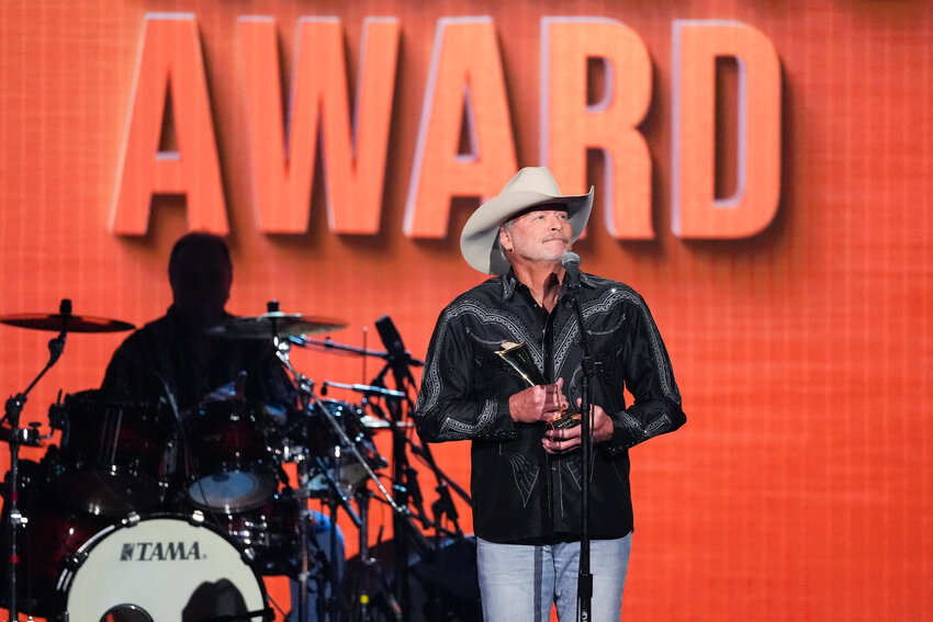 Alan Jackson accepts the lifetime achievement award during the 60th annual Academy of Country Music Awards on Thursday, May 8, 2025, in Frisco, Texas.