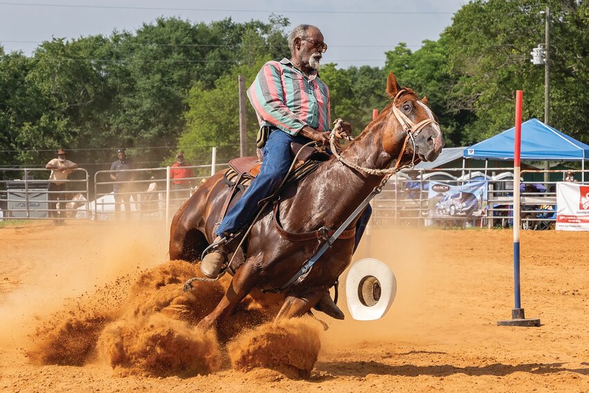 A rider participates in the 2024 Black Cowboy Festival. This year's festival begins Thursday, May 22.