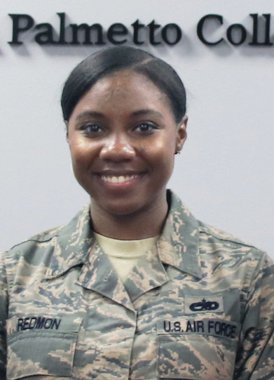 Staff Sgt. Jhodeci Redmon is one of three recipients of the Sumter Utilities and USC Sumter Endowed Scholarship Fund for Shaw Air Force Base Hometown Military Heroes.