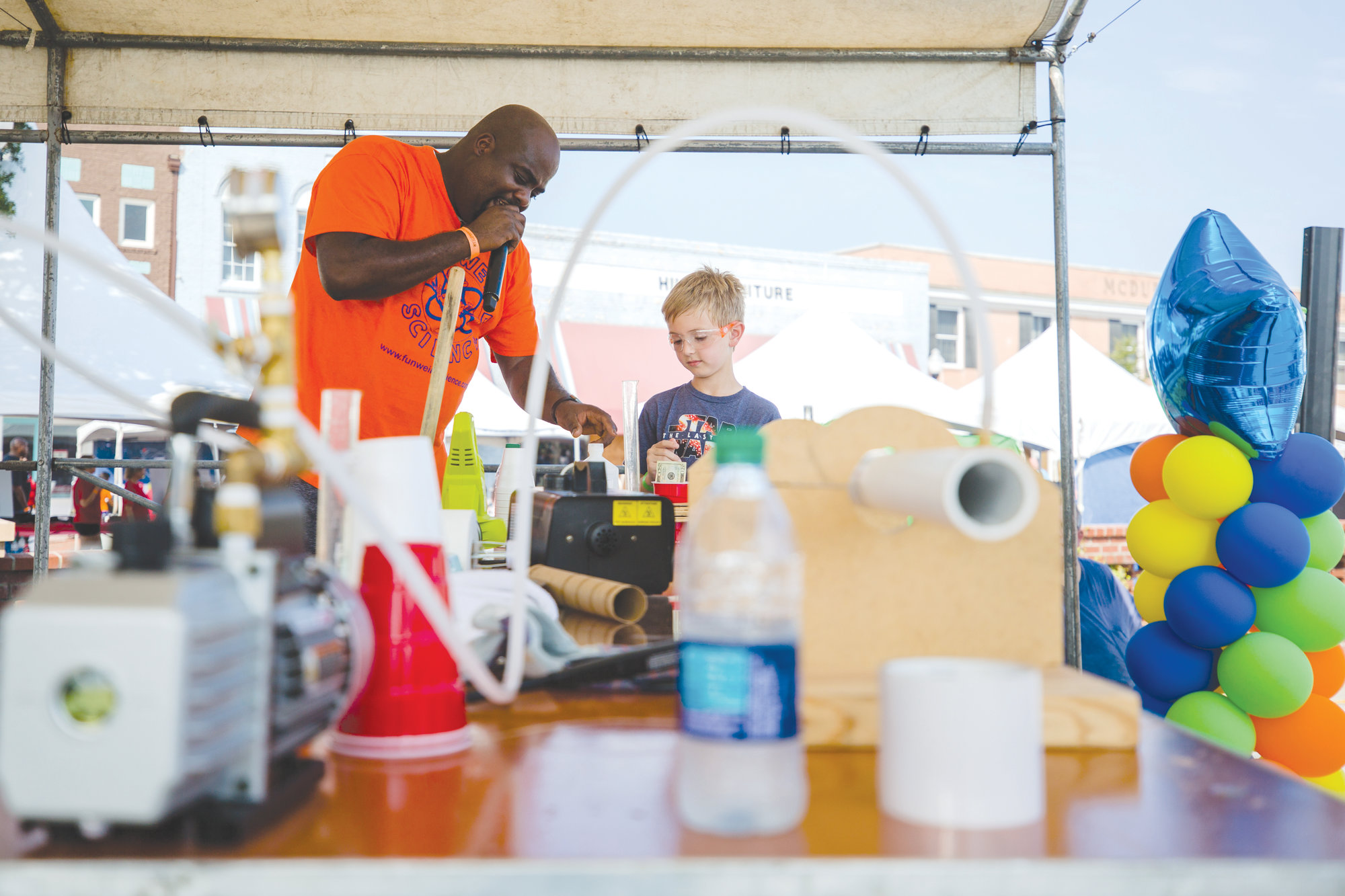 Children and parents participated in Sumter's first eSTEAM Festival downtown on South Main Street and the Central Carolina Technical College's Health Sciences parking lot on Oct. 6.