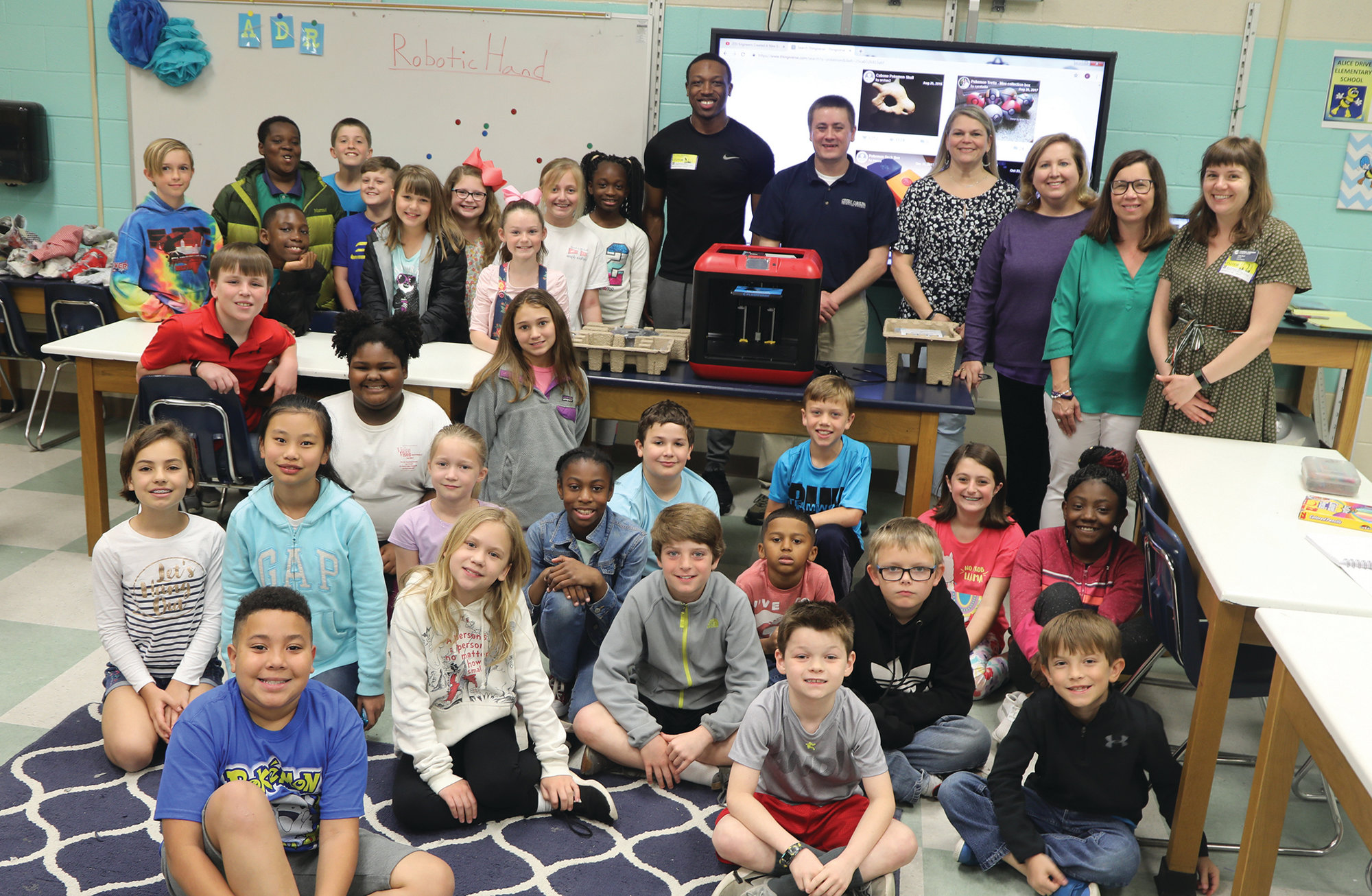 CCTC donated a new 3-D printer to Alice Drive Elementary School's STEM lab on April 8 as part of Partners in Education.
