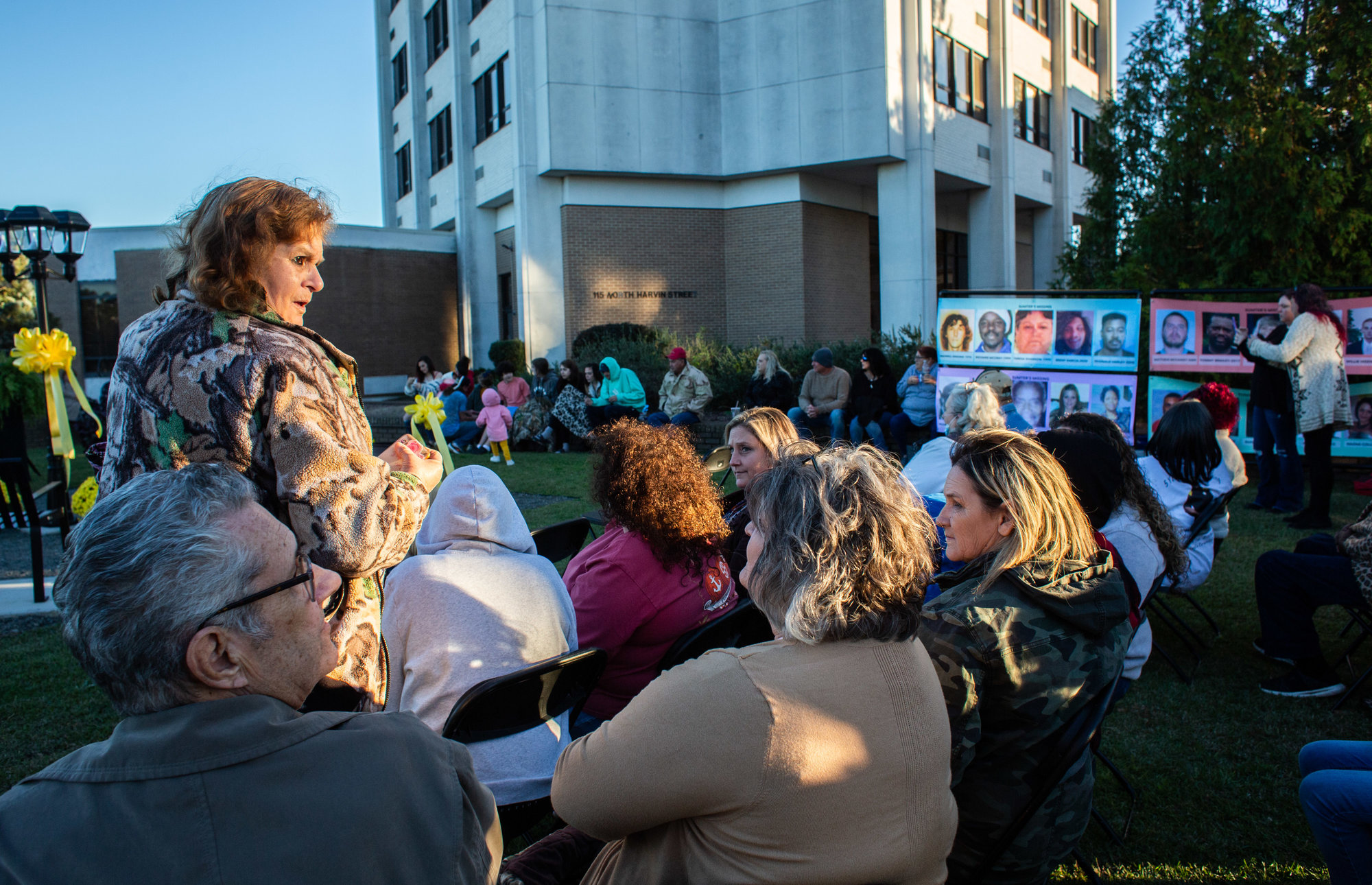 Family and friends gather at Sumter's missing memorial on Nov. 15, 2022, and speak about their own relationships with someone they know who went missing.