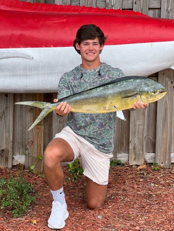 Charlie Noonan with his prized catch in June 2022. 

PHOTO PROVIDED