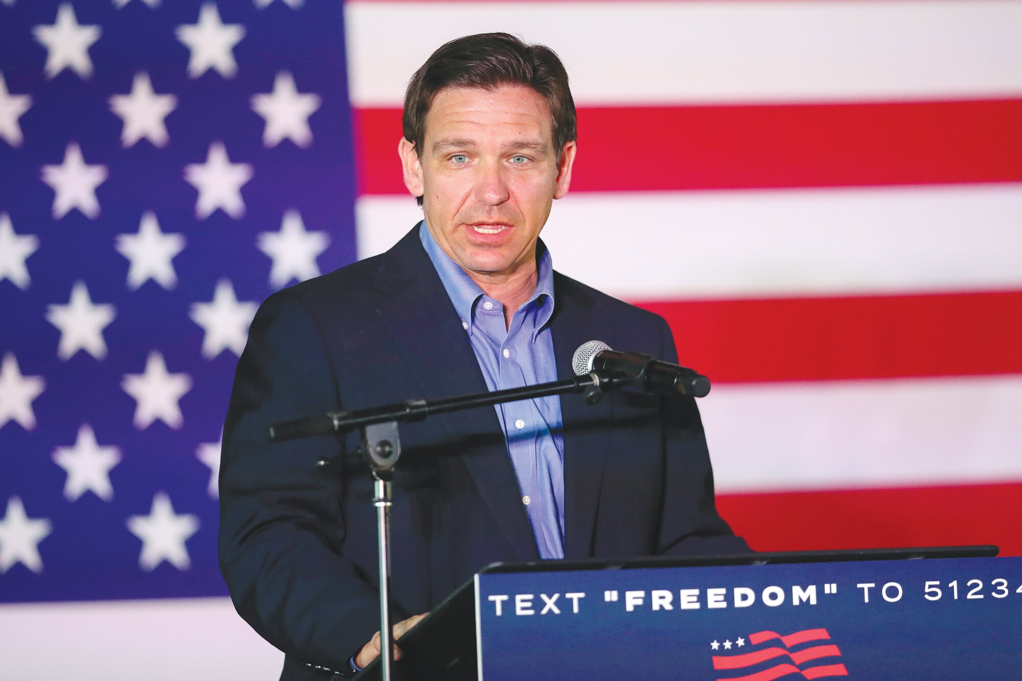 Republican presidential candidate Florida Gov. Ron DeSantis speaks during a campaign event, Friday, June 2, 2023, in Lexington.