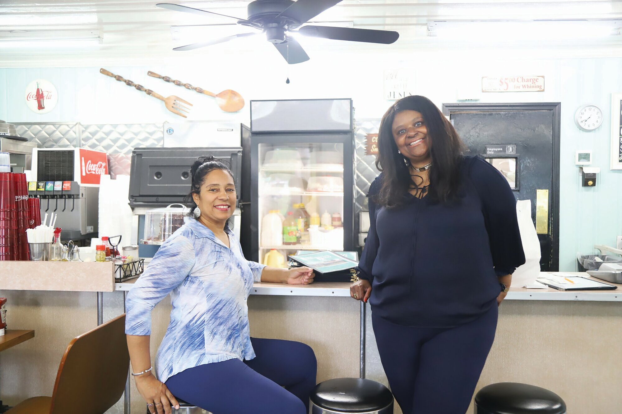From left, Wendy Tucker Tannock and Lynn Dow are seen inside Summerton Diner, one of the filming locations for the upcoming film &quot;Bull Street,&quot; set to hit select South Carolina theaters including Sumter's Beacon on June 7.