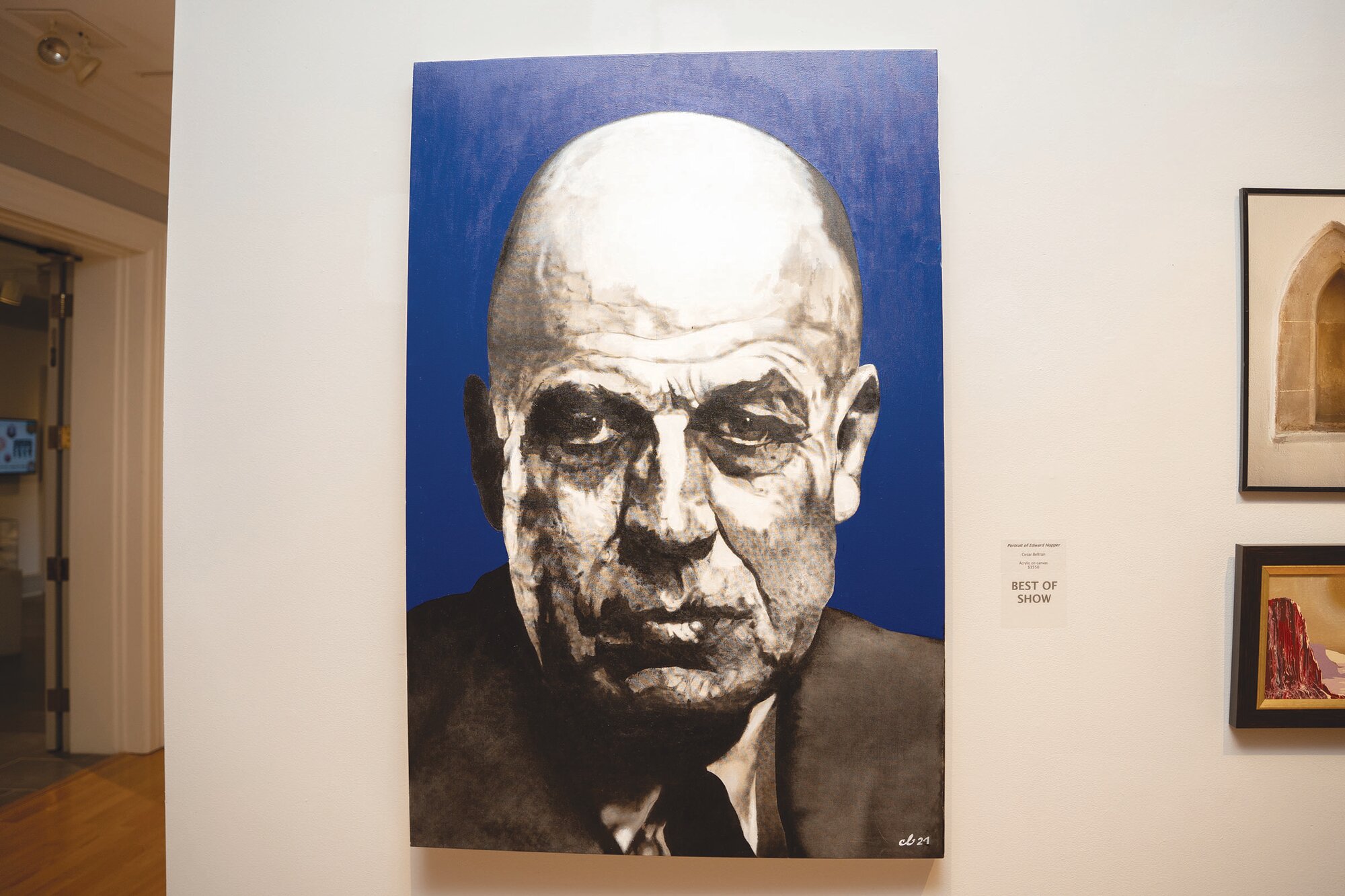 Cesar Beltran takes Best in Show for &quot;Portrait of Edward Hopper&quot; at the exhibition.
