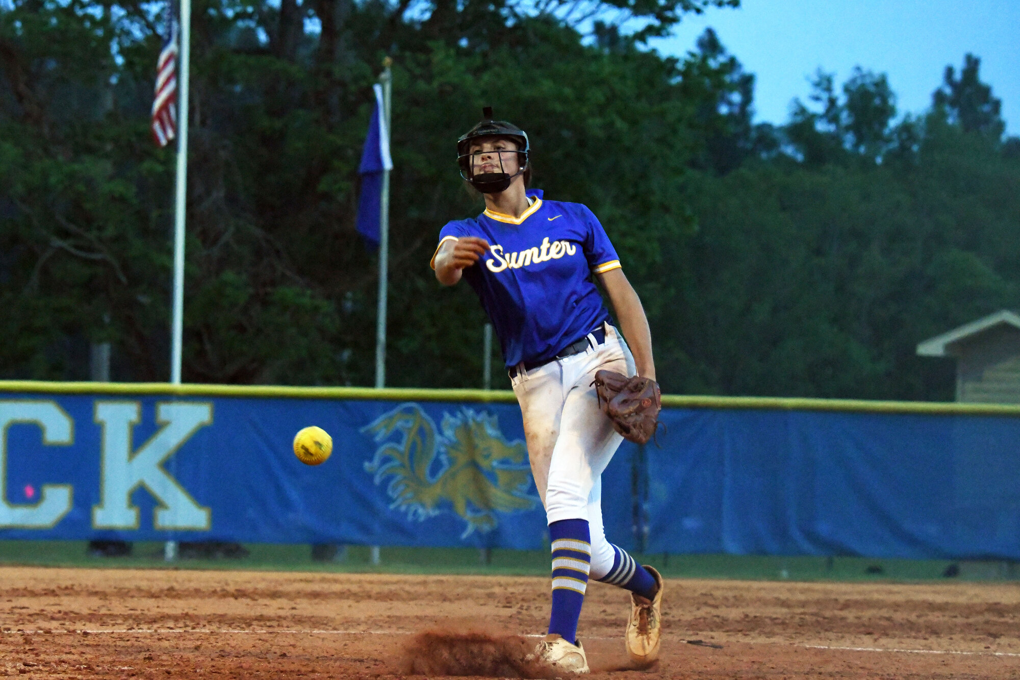 Sumter High's Lillie Ivey delivers against Westwood on Tuesday.