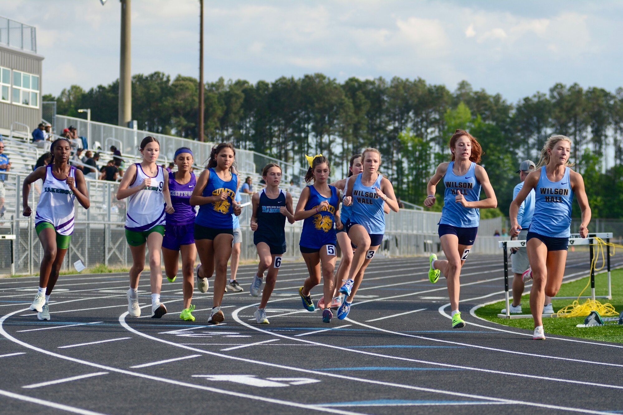 The track teams from Sumter High, Crestwood, Lakewood and Wilson Hall took part in the Sumter County Championships on Wednesday.